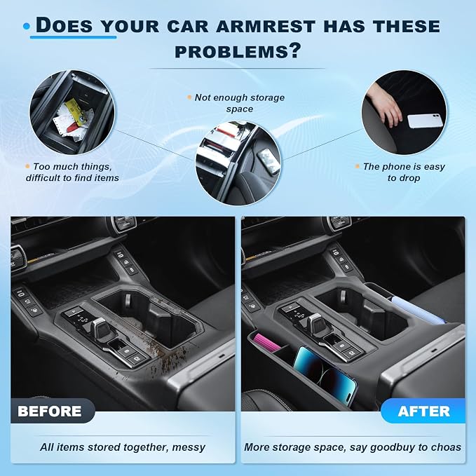BIXUAN 2026 RAV 4 Center Console Organizer For 2026 Toyota RAV 4 Gear Shift Side Pocket Middle Console Storage Box 2026 RAV 4 Accessories