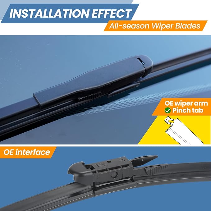 GSPSCN 3 Wipers Replacement For Chevrolet Traverse 2017-2012，Original Equipment Windshield Wiper Blades Set 24"+21"+13" (Set of 3)