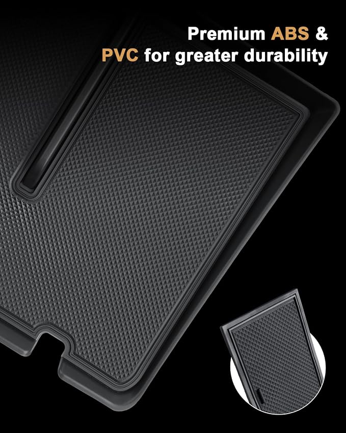 ECOZEN Center Console Storage Tray For 2025-2026 Chevy Tahoe/Suburban - Middle Console Organizer Tray Under Screen Storage Pad Compatible with 2025-2026 Tahoe Suburban Accessories