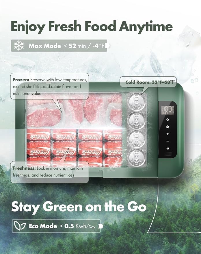 A-Premium 12 Volt Refrigerator 37QT/34.9L Portable Car Fridge Cooler | -4°F~68°F Portable Freezer Fast Cooling with 12/24V DC & 110/240V AC for Truck Outdoor Camping RV Roadtrips and Home Party