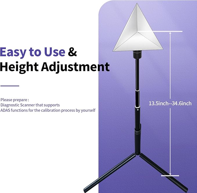 Radar Aiming Corner Reflector Target ADAS Calibration Tool with Stand Vehicle Tool for Honda Toyota Mazda Kia Ford GM Hyundai