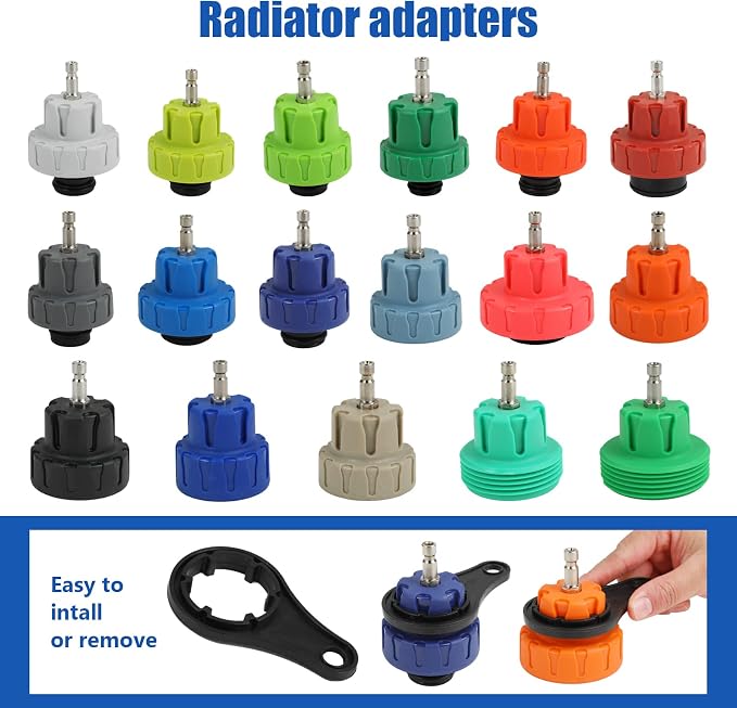 28pcs Cooling System Pressure Tester kit Automotive Radiator Pressure Tester for Motorcycle Car Truck
