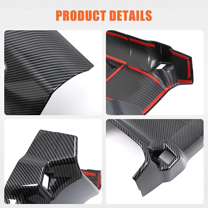 Rear Air Condition Vent Outlet Rear Defense Kick Outlet Compatible with Toyota Grand Highlander 2024 2025 2026 Fit for 2024-2026 Grand Highlander ABS Accessories(Carbon Fiber)