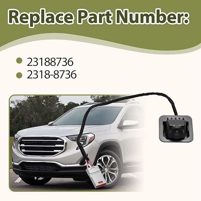 Rear View Backup Camera Compatible with GMC Terrain 2018-2023 Replacement 23188736