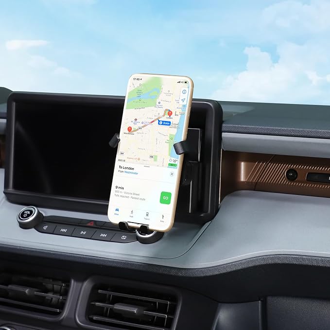 Aunginsy Car Hidden Screen Drawer Organizer with Phone Holder Compatible with Ford Maverick 2022-2024 Center Console Multimedia Display Right Side Panel Storage Box Truck Dash Cubby Insert Accessories