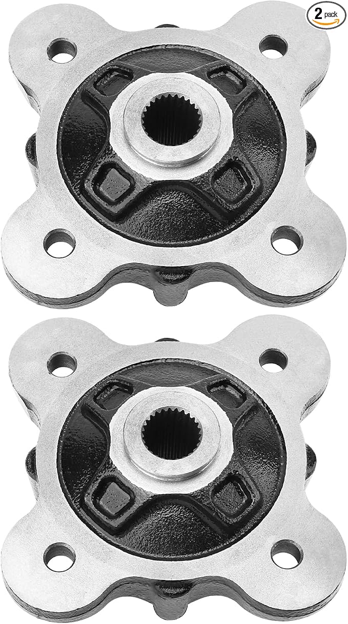 2 Pcs Rear Wheel Hub Machined Black Compatible With Polaris Ranger 900 1000 570-Full-Size Diesel HST Brutus Pro-XD GEM-eM1400 M1400-Gas