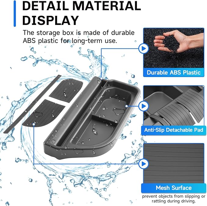 SXCY for 2025 2026 Ford Bronco Sport Dashboard Organizer Tray for 2025 2026 Ford Bronco Sport Accessories Screen Back Tray 2025 2026 Bronco Sport Behind Dash Console Organizer