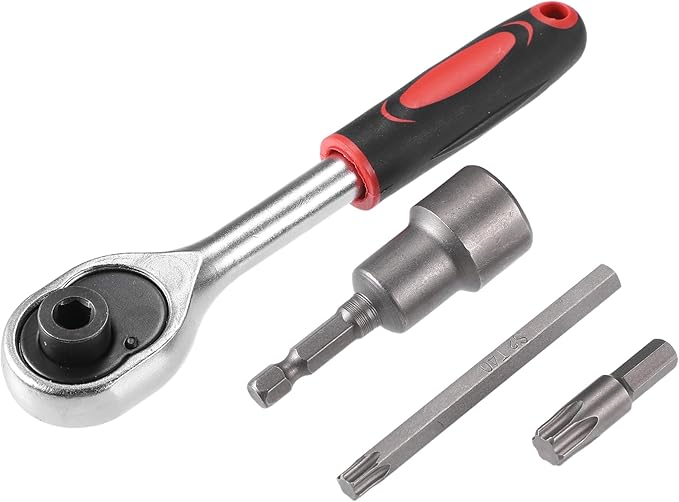 Soft Top Hard Top Door Removal - Car Door Torx Tool Kit - for Jeep Wrangler JL JK 2-4 Doors 2007-2022 Metal Rubber Silver Tone Titanium Tone Black - 4 Pcs
