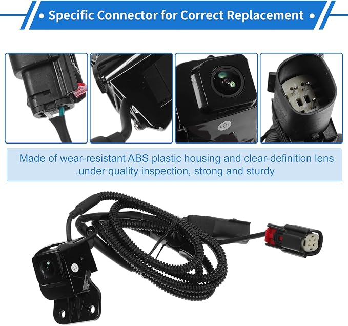 1 Pcs Rear View Camera for Chevrolet Silverado & GMC Sierra 1500 07-13 & 2500 3500 11-14, 1080p CMOS Wide Angle License Plate Park Assist Backup Reverse Camera
