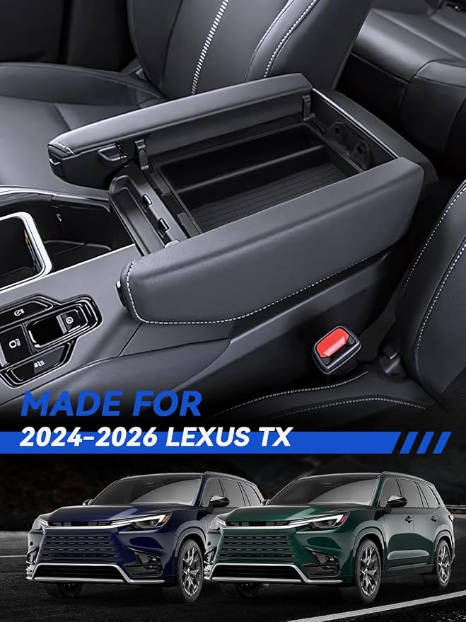 for TX Center Console Organizer 2024 2025 2026 Lexus TX 350/500h/550h+ Accessories Armrest Tray Middle Storage Box Insert Container Durable ABS Plastic