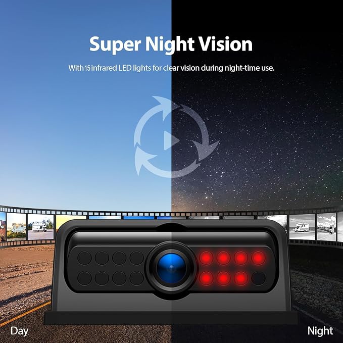 Single Wireless Side Camera sutable for ZEROXCLUB BW7M Backup Camera System, IP69k Waterproof, IR Night Vision - ZEROXCLUB BW7MS