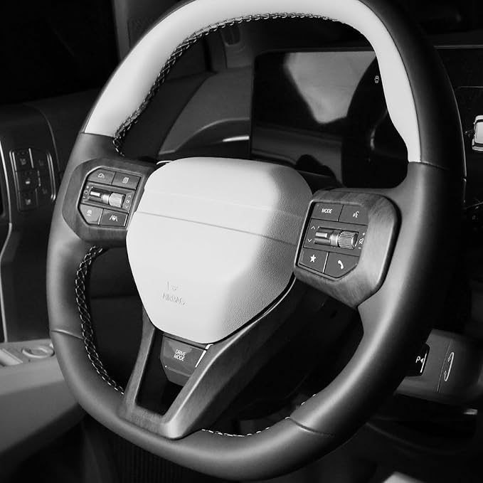 ABS Car Steering Wheel Frame Cover Compatible with Kia K4 GT GT-Line 2025 Kia EV6 GT-Line 2025 Kia EV3 GT-Line Kia EV4 GT-Line Accessories (Wood Grain Style)