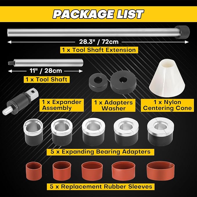 Cam Bearing Removal and Installation Tool Set | Camshaft Bearing Tool Installation Removal Ranging from 1.125" to 2.690" for Most Domestic and Imported Vehicle Trucks