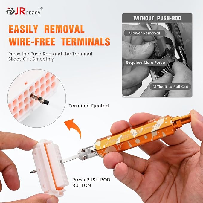 JRready Automotive Terminal Removal Tool Upgraded Pin Extractor for Car Connectors Wire Harness 2.2mm 2.8mm Depinning Tool for DJ7301-2.2-21 DJ7305-2.8-21 Connector Terminals JRDDS-D230BPRO-01