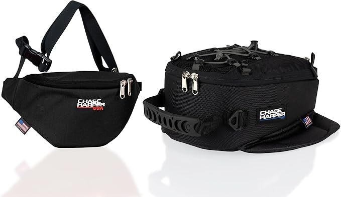 Chase Harper USA 450M Magnetic Tank Bag - RED LINE Fanny Pack Combo