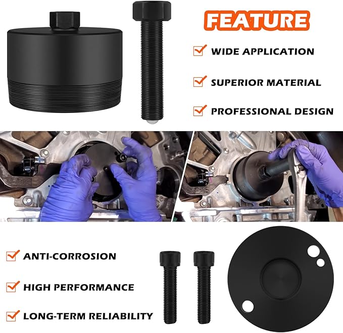 303-1513 Rear Crankshaft Seal Remover Tool Fits for Ford Super Duty F-250, F-350, F-450, F-550, F-650/750 equipped with 6.7 L Power stroke Diesel Model, Replace ST-148, 4 pcs