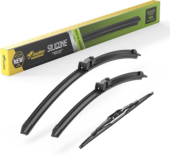 Raidbee® Silicone Windshield Wiper blades 3 pack Replacement for Chevy Trax 2015-2023/BUICK Encore 2013-2022 All-Season Silicone Windshield Wipers 26" 14" 10"