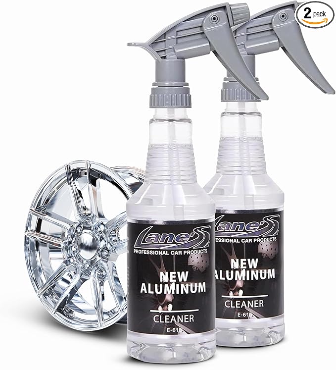 LANE'S New Aluminum Car Wheel Cleaner | Acid Rim Cleaner and Brightener | Brake Dust, Oxidation & Rust Remover for Motorcycles, Cars, Trucks | Shines & Eliminates Hard Scrubbing | 16oz, 2 Pack