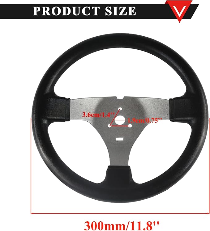 PRO BAT Go Kart Golf Front 300mm/11.8'' Steering Wheel 360mm/14.1'' Rack Pinion Adjustable Shaft Tie Rod Ends Kits for 50-110cc Go Kart Buggy Mini ATV Golf Kids UTV Rebuilding Silver
