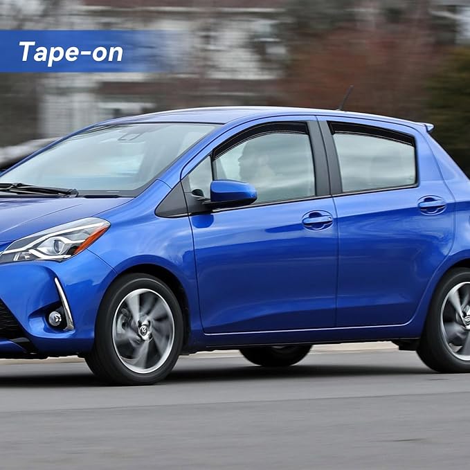 Window Visors Rain Guards for 2012-2018 Toyota Yaris Hatchback, Out-Channel Window Vent Wind Deflectors Visors Shades for 12-18 Toyota Yaris