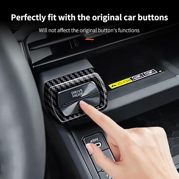 Console AC Switch Panel Trim Compatible with Toyota RAV4 XLE Premium/LE/SE/XSE/Limited/Woodland 2026+, Wireless Charging Area Button Frames, Drive Mode Switch Knob Frame for RAV4 2026 (Carbon Fiber)