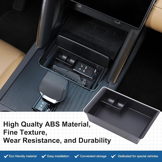Center Console Storage Box Compatible with Land Rover Discovery Sport 2024,ABS Center Console Gear Shift Tray Organizer Interior Storage Accessories