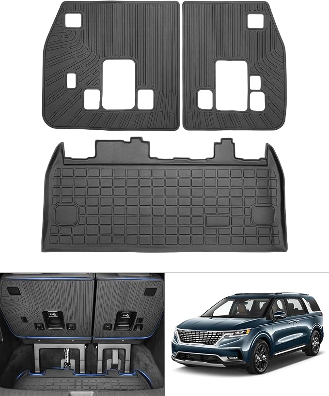 Carnival Cargo Liner - Trunk Mat for Kia Carnival 2022-2025 2026, All Weather Cargo Mat for Carnival Accessories, Heavy Duty Car Mats, Car Accessories