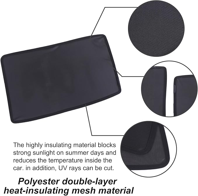 Car Side Window Shades Compatible with Hummer EV Accessories 2024 2025 2026 Side Window Sun Shades Glare and UV Rays Protection Car Camping and Napping Curtains (Rear Window)