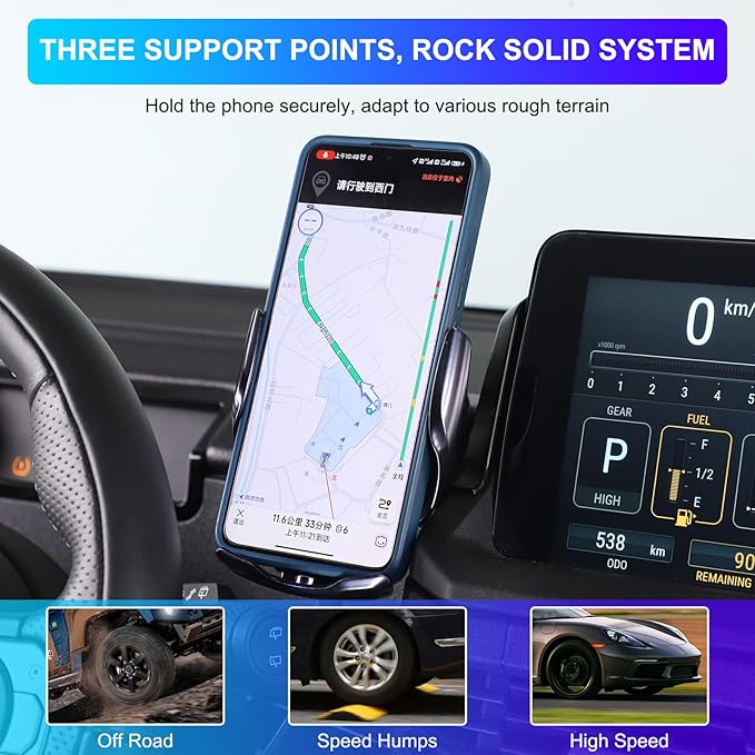 Car Mobile Phone Holder The Navigation Screen Compatible with Ineos Grenadier 2020-2026 Adjustable 360° Central Control Phone Holder Accessories (Left,Style D)
