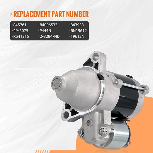12V 9T Starter Motor 845761 Compatible with 35HP Briggs & Stratton V Twin Vanguard, 32HP V-Twin Air Cooled Engine 2007 2008 2009 Replace# 84006533, 843933, 410-52156