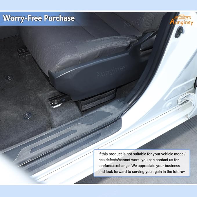 Aunginsy 1PCS Front Row Under Seat Storage Bag Compatible with Toyota Tundra 2022-2025 2026, Car Driver or Passenger Underseat Hidden Organizer Tray Storage Bag Tool Box with Handle Accessories