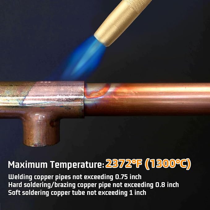 Propane Torch Head for Propane, Map, Mapp Tank, High Intensity Trigger Start Gas Torch, Map Gas Torch Kit for Ignition, Cooking, Lighting, Welding (Not Included Gas Tank)