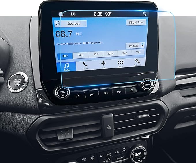 LFOTPP Screen Protector compatible with 2018-2020 2021 Ford EcoSport SYNC 3 8 Inch Tempered Glass 2018-2021 Ford EcoSport Accessories [9H] Infotainment System Screen Center Touchscreen Anti Scratch