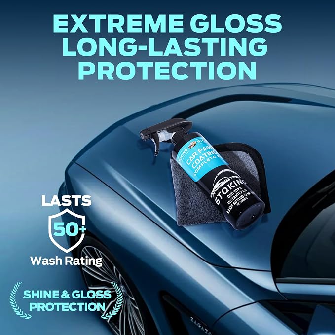 Premium Ceramic Coating for Cars- Quick Effect Coating Agent - Car Coating Spray, Suitable for cars, pickup trucks, RVs, motorcycles, etc. Fast Application for Long-Lasting Shine & Protection