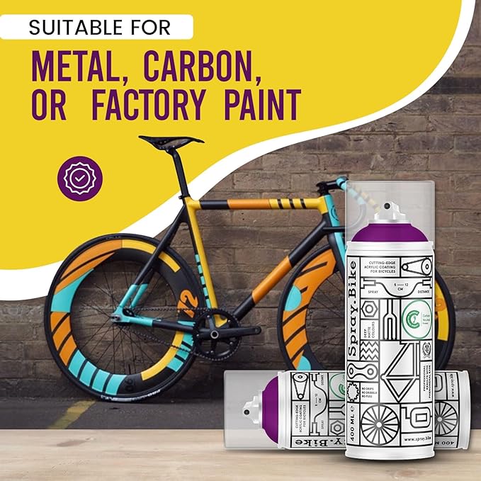 Spray.Bike Spray Paint | Designed Mainly for Bicycles | Multi-Use Acrylic Spray Paint for Metal, Plastic | High Coverage Bike Paint, 400ml, Plumstead