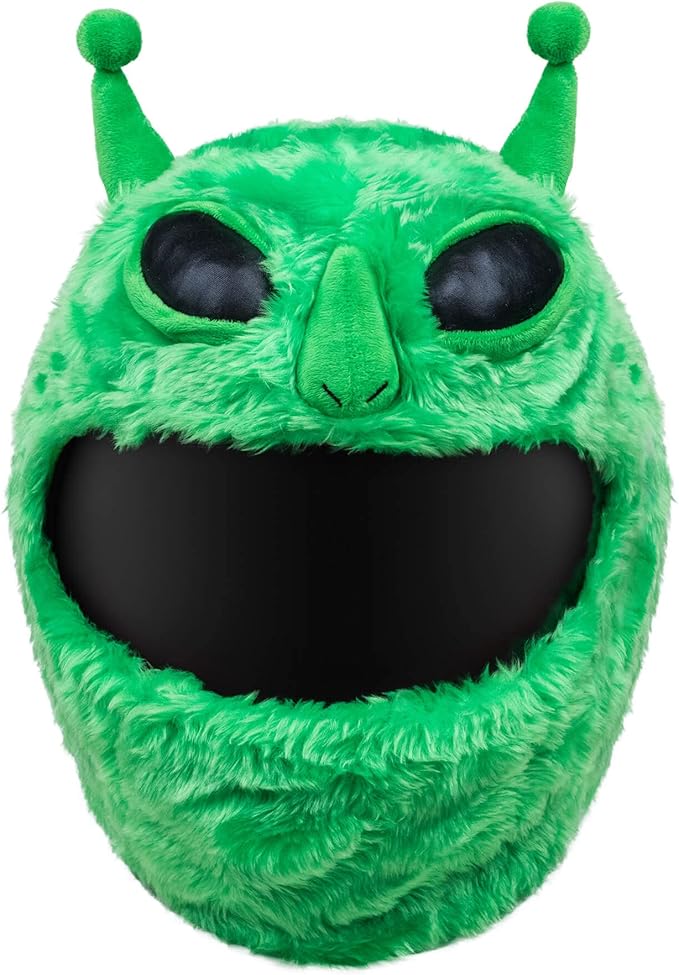 Moto Loot Helmet Cover for Motorcycle Helmet, Fun Rides and Gifts (Cover Only. Helmet Not Included) - Alien