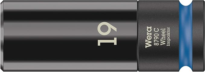 Wera 05004595001 Wheel Impaktor C Set 1 Socket Set, 1/2" Drive, 3 Pieces, Black