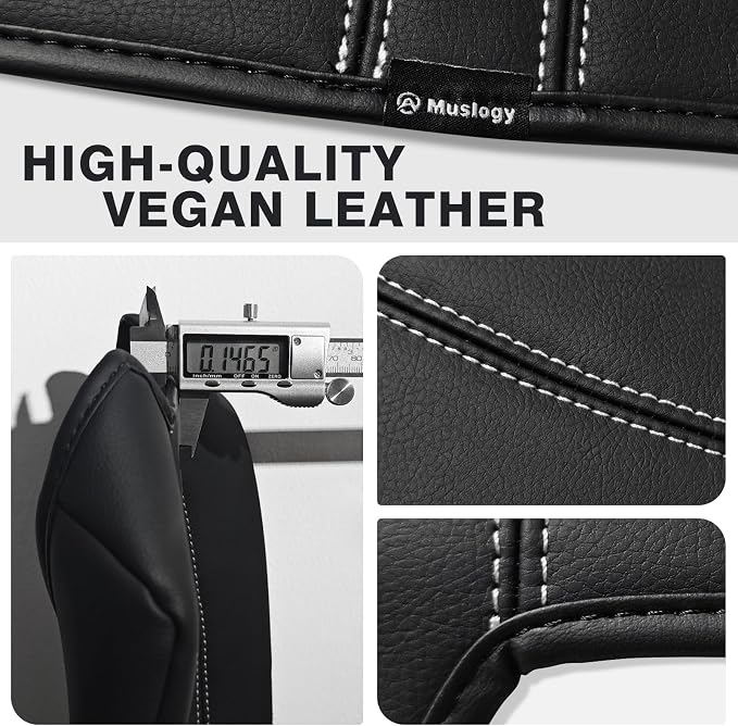 Muslogy Center Console Organizer & Armrest Cover Compatible with 2024 2025 GMC Acadia & Chevy Traverse Accessories Middle Console Storage Box & Vegan Leather Arm Rest Middle Console Protector