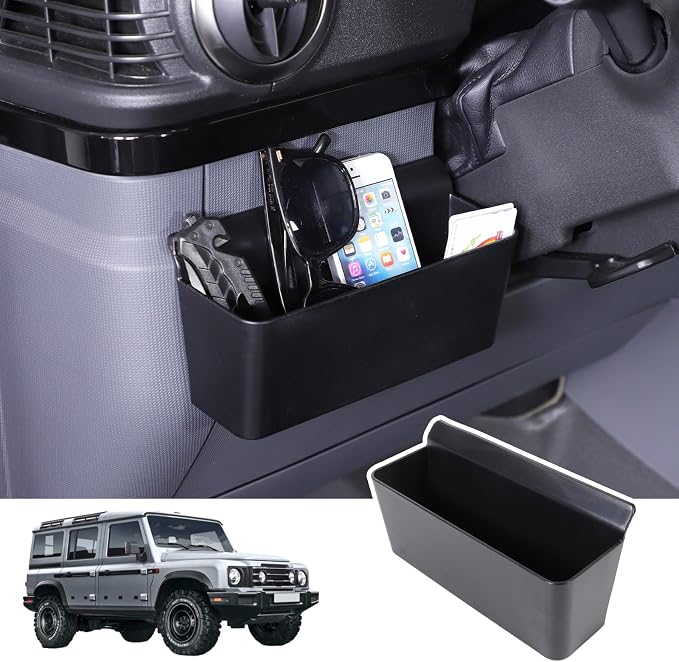 Car Interior Storage Compatible with INEOS Grenadier 2020-2024 - Side Pocket & Center Console Storage Box - ABS Accessories