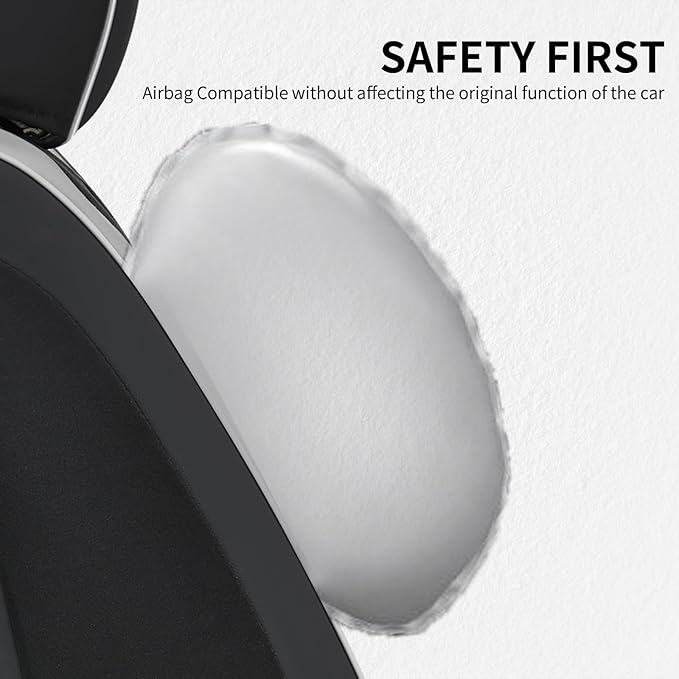 FLORICH Leather Seat Covers, Car Seat Covers Full Set, Car Seat Protector Waterproof, Front and Rear Seat Covers for Cars, Automotive Seat Covers Universal Fit for Most Cars SUV Truck - Gray&Black