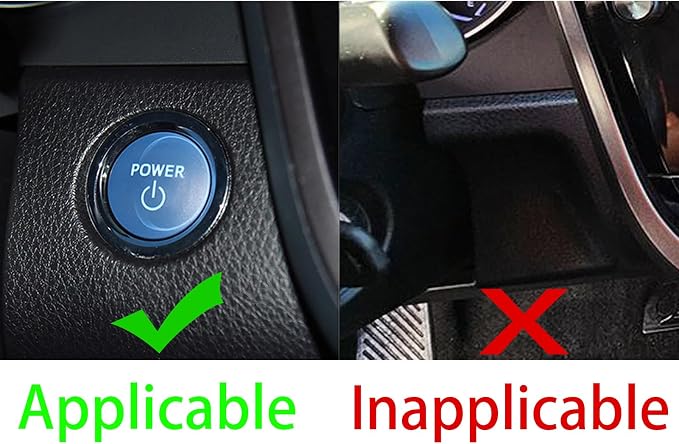 NVCNX Real Premium Carbon Fiber for Toyota Camry Accessories 2018-2024 2019 2020 2021 2022 2023 XSE/XLE/TRD Gas Hybrid Car Dash Engine Push Start Button Ring Cover Interior Trim Sticker Decal 1PC