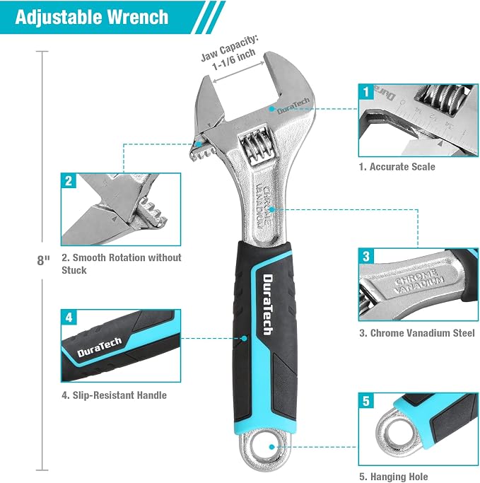 DURATECH 10-Inch Locking Pliers & DURATECH 8-Piece Pliers Set