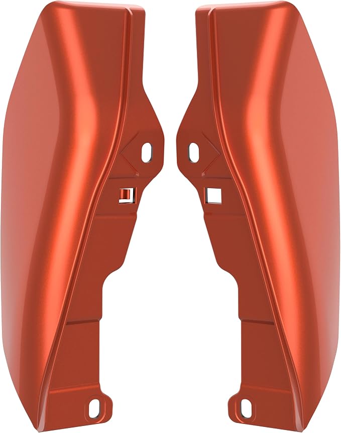 Color - Matched Mid Frame Air Deflectors Heat Shield, Perfectly Fit for Harley Touring Models 2009-2026 Orange Lava