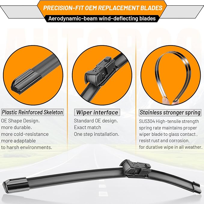 AUTOBOO 26"+14" Windshield Wiper Blade Replacement for Buick Encore 2022 2021-2013 Chevy Trax 2023 2022 2021 2020 2019 2018 2017 2016 2015 -Original Factory Quality (Pack of 2)