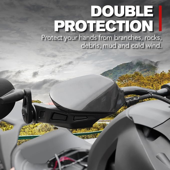 A & UTV PRO Aluminum Handguards & Wind Deflectors Kit for Can-Am Ryker 600 900 Sport Rally Edition All Models, Hand Guard Handlebar Air Deflector Accessories, Replace #219400998, 219400894, 4PCS