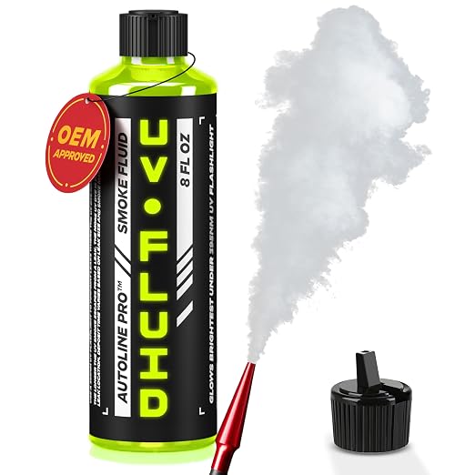 AutoLine Pro Smoke Fluid Brightest UV Glow Leak Tracing Solution for Automotive Smoke Machines (EVAP, Vacuum, and More) [Not for Ventus]
