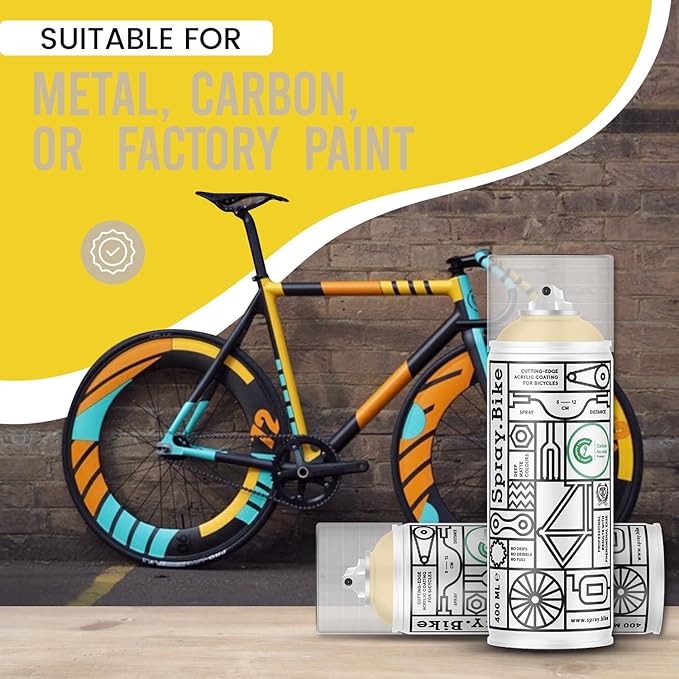 Spray.Bike Spray Paint | Designed Mainly for Bicycles | Multi-Use Acrylic Spray Paint for Metal, Plastic | High Coverage Bike Paint, 400ml, Chalk Farm