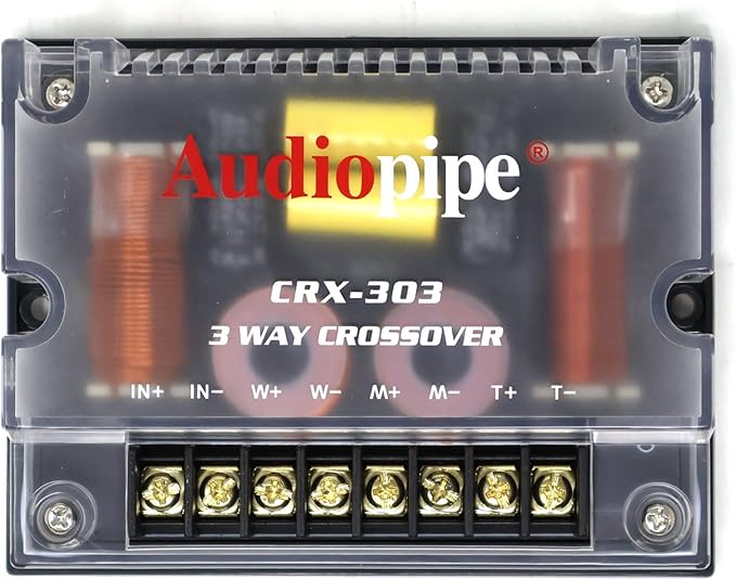 2 Pack 4 Ohm 3 Way Passive Crossover 300 Watts Passive Car Audio Tweeter CRX-303