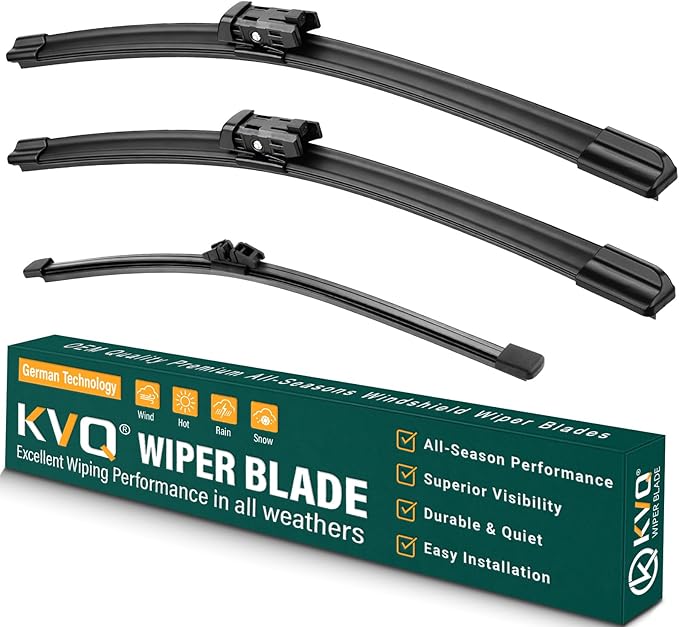 Windshield Wiper Blades Replacement for Volvo XC90 2016 2017 2018 2019 2020 2021 2022, Original Equipment Replacement Front Rear Wiper Blade Set - 24" 20" 15" (Set of 3)