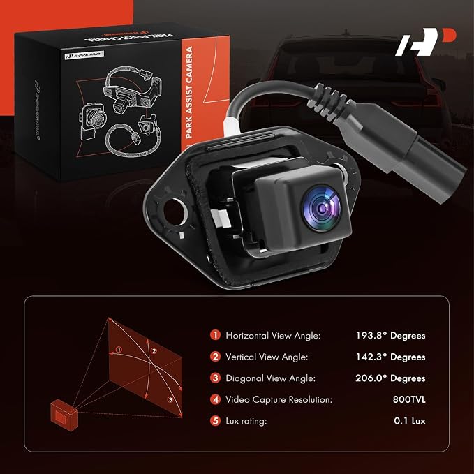 A-Premium Rear View Backup Camera Compatible with Toyota | Parking Camera for 2015 2016 2017 Avalon - Replace# 8679007020